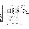 DPI M05 NPN NO P1,5mm noyé lg25(20)mm Inox 10-30Vdc / Câble 2m PUR