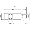 DPI M18 NPN NF P8mm noyé lg65(50)mm Laiton 10-30Vdc / M12 4P