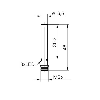DPI D6,5 PNP NF P2mm quasi-noyé lg46mm tout Inox 10-30Vdc / M08 3P
