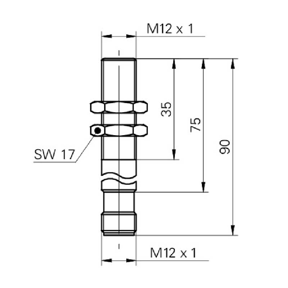 DPI M12 4-20mA PNP P0-2mm quasi-noyé lg90mm 15-30Vdc / M12 4P DPI M12 4-20mA PNP P0-2mm quasi-noyé lg90mm 15-30Vdc / M12 4P-Lire la description