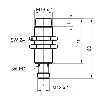 DPI M18 NPN NO P15mm non noyé lg60(37)mm Laiton 6-36Vdc / M12 4P