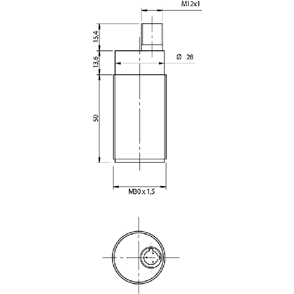 DPC M30 2 fils AC NO/NF P2-16mm noyé Inox 20-253V 1/2"-20UNF-Lire la description