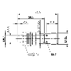 DPI M08 PNP NO P2,5mm non noyé lg43(23)mm Inox / M12 4P