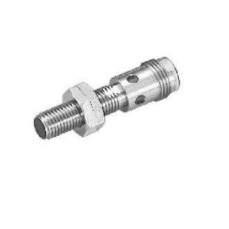 DPI M08 PNP NO P2mm noyé 43(27)mm Inox 10-30Vdc / M12 4P-Lire la description