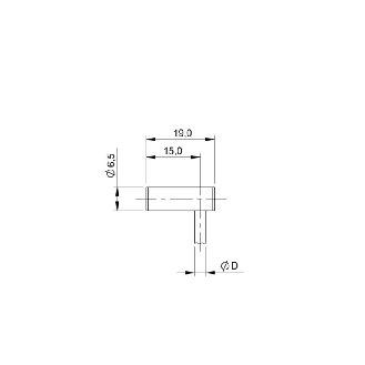 DPI D6,5 PNP NO P2mm noyé lg19mm Inox 10-30Vdc / Câble 2m PUR radial-Lire la description