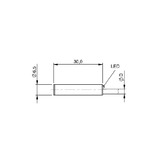 DPI D6,5 PNP NO P2mm noyé lg30mm Inox 10-30Vdc / Câble 3m PUR-Lire la description