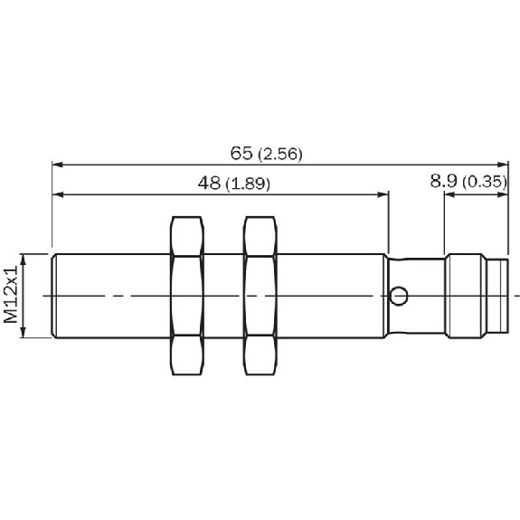 DPI M12 PNP NO P4mm noyé 65(48)mm Inox V4A / M12 4P-Lire la description