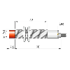 DPI M12 NPN NO P4mm non noyé lg67.5(42)mm Laiton / Câble 2m PVC