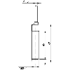 DPI M12 2 fils DC NO P4mm non noyé 60(45)mm Laiton 10-30Vdc Câble 2m