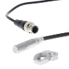 DPI M08 2 fils DC NF P3mm Noyé Laiton / M12 4P+C0.3m