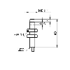DPI M08 NPN NF P6mm non noyé lg40mm Métal 6-36Vdc IP67 / Câble 2m
