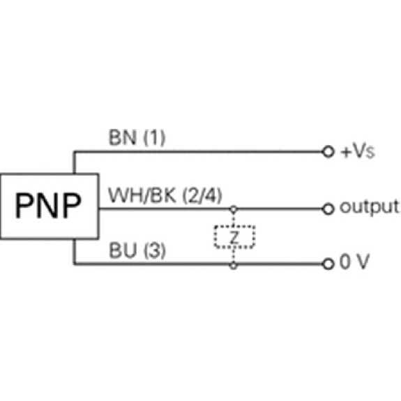 DPI Rect. PNP NO P4mm noyé 12x8x23.5mm 10-30Vdc / M05 4P-Lire la description
