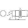 DPI M30 PNP NO P15mm noyé lg76(50)mm Laiton 10-30Vdc / M12 4P