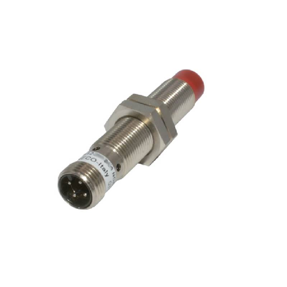 DPI M12 PNP NO P4mm non noyé 72(43)mm Laiton 10-30Vdc / M12 4P-Lire la description