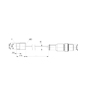 DPI M12 PNP NO P6mm non noyé lg17mm 10-30Vdc / M12 4P+C0.3m-Lire la description