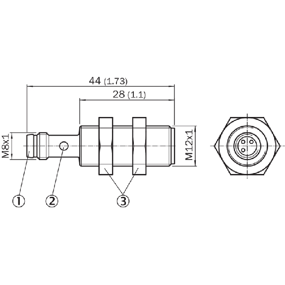 DPI M12 PNP NO P4mm noyé lg44(28)mm Laiton 10-30Vdc / M08 3P DPI M12 PNP NO P4mm noyé lg44(28)mm Laiton 10-30Vdc / M08 3P-Lire la description