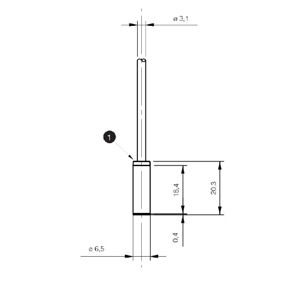 DPI D6,5 NPN NO P2mm noyé / Câble 2m-Lire la description