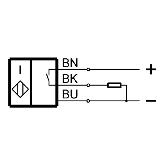 DPI Rect. PNP NO P2mm noyé 26x40x12mm 10-30Vdc / Câble 5m PUR-Lire la description