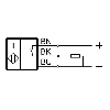 DPI Rect. PNP NO P2mm noyé 26x40x12mm 10-30Vdc / Câble 5m PUR
