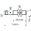 DPI M08 NPN NO P3mm quasi-noyé lg41(25)mm Laiton 10-30Vdc / M08 3P
