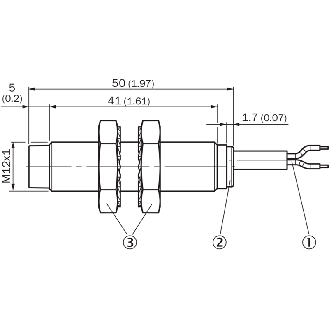 DPI M18 PNP NO P8mm non noyé IO-Link 50(41)m Inox V2A +100°C C2m PUR-Lire la description
