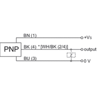DPI M12 PNP NO P4mm noyé lg40(26)mm Laiton 10-30Vdc / M12 4P-Lire la description