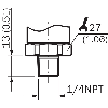 Capteur de pression 0 .. 16 bar, 0-10V, 1/4 NPT