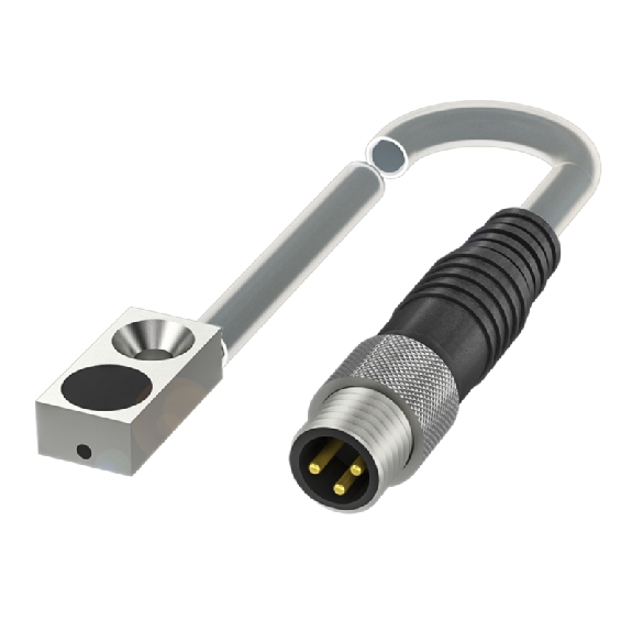 DPI Rect. PNP NO P2mm noyé 8x4.7x16mm Laiton / M08 3P+C0.2m Silicone-Lire la description