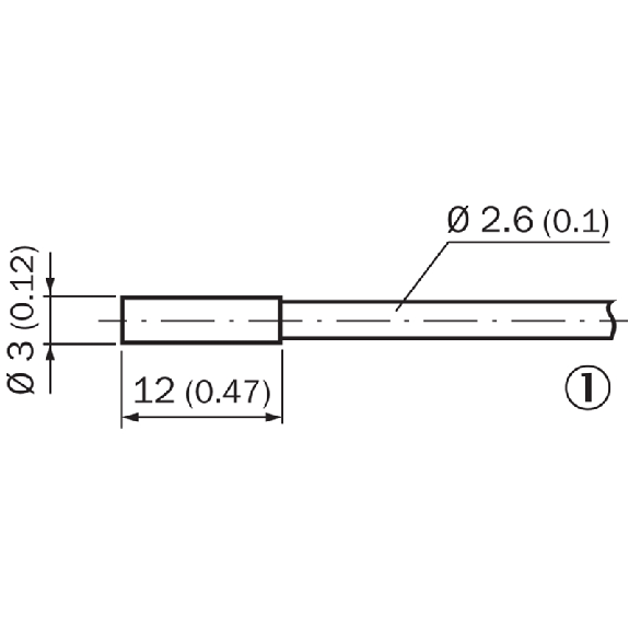 DPI HP D03 PNP NO P0.8mm noyé lg12mm Inox 150bar / Câble 2m PUR-Lire la description