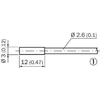DPI HP D03 PNP NO P0.8mm noyé lg12mm Inox 150bar / Câble 2m PUR-Lire la description