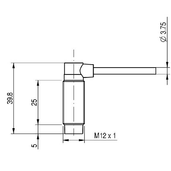 DPI M12 NPN NF Câble 90° non noyé STD-Lire la description