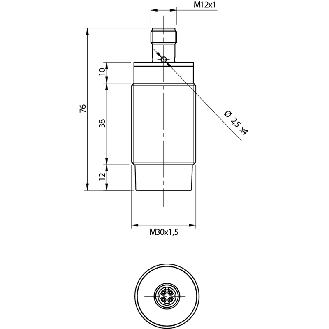 DPI M30 PNP NO+NF P15mm non noyé M12 4P-Lire la description