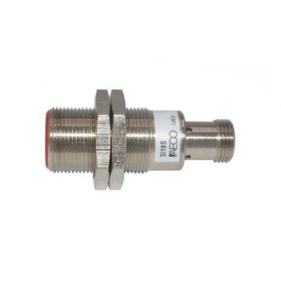 DPI M18 PNP NF P5mm noyé lg50(28)mm Laiton 10-30Vdc / M12 4P-Lire la description