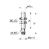 DPI M08 NPN NO P2mm quasi-noyé lg46mm tout Inox 10-30Vdc / M08 3P