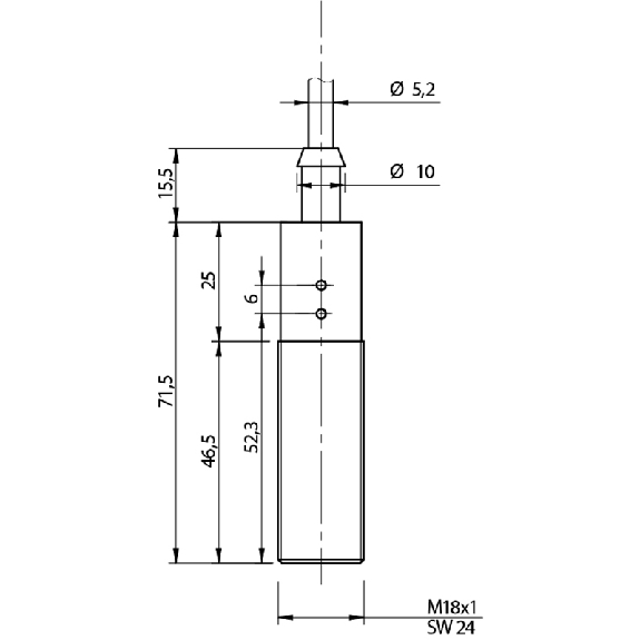 DPC M18 NPN NO+NF P8mm noyé 87(52,3)mm Plast. / Câble 2m-Lire la description