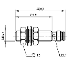 DPI M08 PNP NO P1,5mm noyé lg40(29,5)mm Inox 10-30Vdc / M08 3P