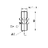 DPI M12 PNP NF P4mm noyé lg40mm Laiton 5-36Vdc Facteur 1 / Câble 2m