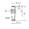 DPI M12 NPN NF P6mm noyé lg50(35)mm Laiton 6-36Vdc / M12 4P