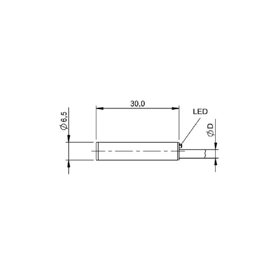 DPI D6,5 PNP NO P1,5mm noyé lg30mm Inox 10-30Vdc / Câble 5m PUR DPI D6,5 PNP NO P1,5mm noyé lg30mm Inox 10-30Vdc / Câble 5m PUR-Lire la description