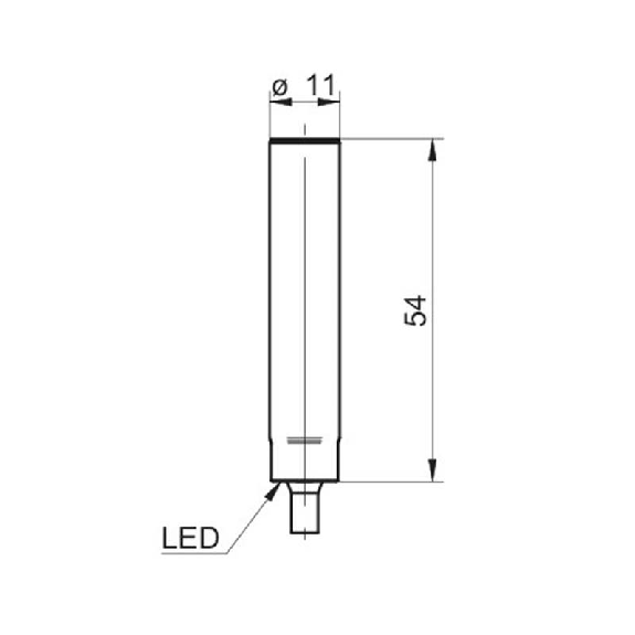 DPI D11 NPN NF P4mm noyé lg55mm Inox 10-30Vdc WD / Câble 2m-Lire la description