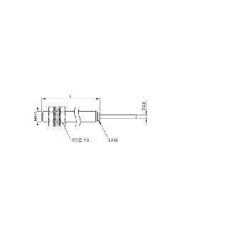DPI M08 PNP NF P1.5mm noyé lg45mm Inox 10-30Vdc / Câble 5m PUR-Lire la description