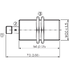 DPI M30 PNP NO P20mm quasi-noyé lg71(54)mm Laiton 10-30Vdc / M12 4P