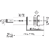 DPC M18 NPN NO+NF P3-8mm noyé Pot. PTFE 10-36Vdc / Câble 2m