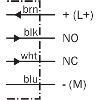 DPC M18 NPN NO+NF P3-8mm noyé Pot. PTFE 10-36Vdc / Câble 2m
