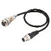DPI M12 2 fils DC NO P2.5mm noyé Laiton M12 4P+C0.3m