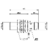 DPI M12 PNP NF P2mm noyé lg45(29,5)mm Laiton 10-30Vdc / M12 4P