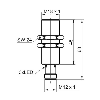 DPI M18 NPN NF P10mm noyé lg60mm 12-30Vdc -40+80°C / M12 4P