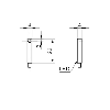 DPI Rect. NPN NO P0,8mm noyé 4x4x22mm 10-30Vdc / M08 3P+C0.2m