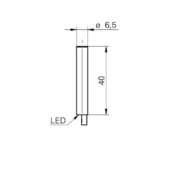 DPI D6,5 NPN NF P2mm noyé lg40mm 10-30Vdc / Câble 2m-Lire la description