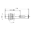DPI M12 PNP NO+NF P1.5mm noyé lg70mm Inox 10-30Vdc / M12 4P
